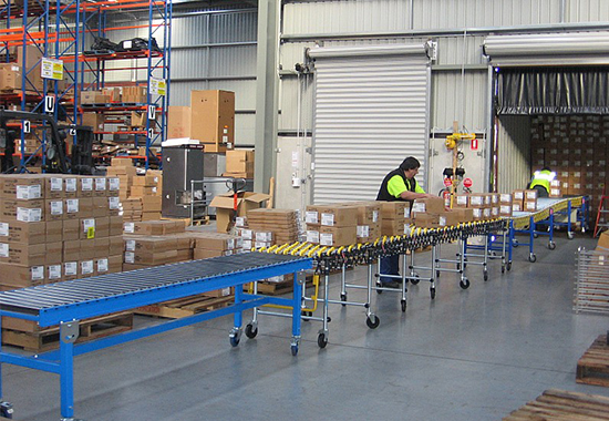 conveyor for warehouses using